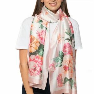 NWT Giani Bernini Peonies  Design Rectangular Scarf